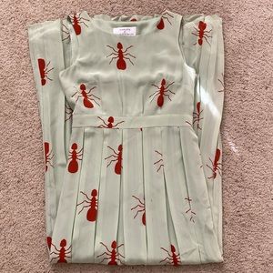 Charlotte by Charlottes Taylor Fire Ant Dress. Sz. 4 last photo for small spot.